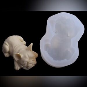 1pc Silicone 3D Bulldog chocolate / Cake Mold PVC-Free DIY Baking Utensil -epoxy